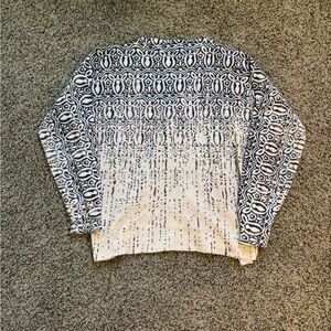 Patterned Fade Long Sleeve Sweater